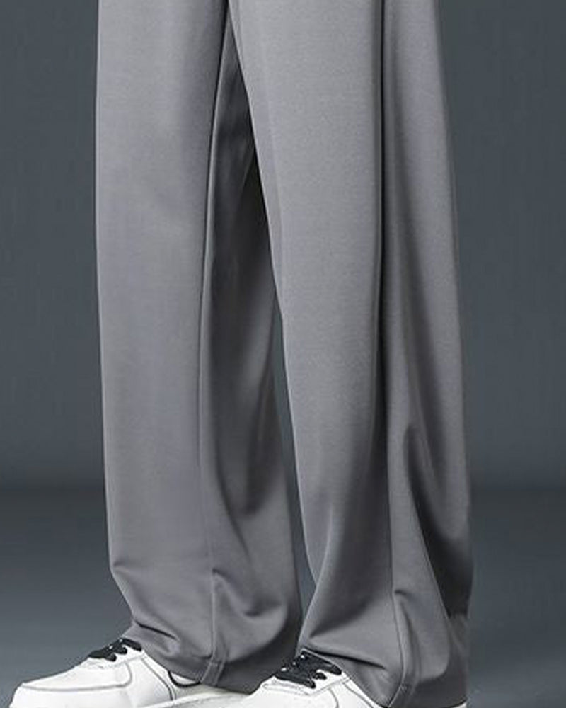 Men's Casual Drawstring Straight Leg Pants