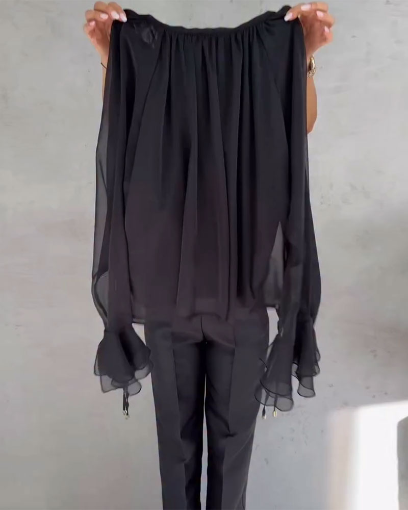 Mesh Splicing Elegant Blouse