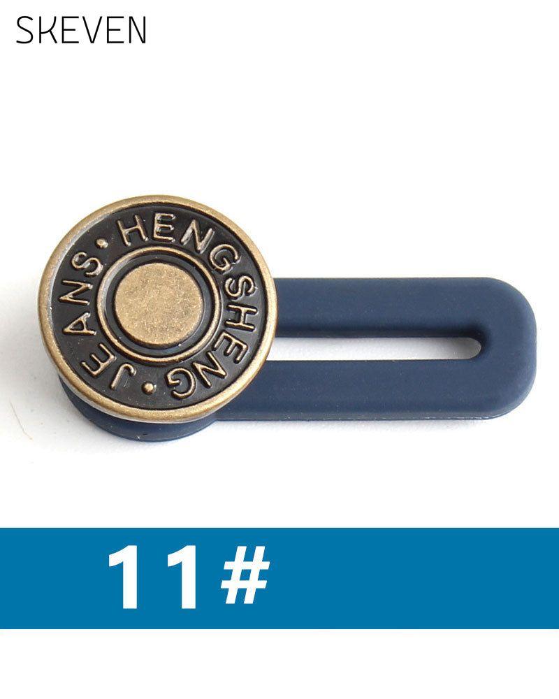 Bouton d'extension de taille en métal à ressort pour jeans