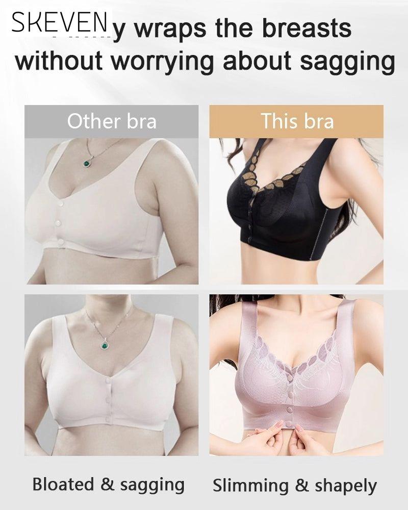 BH mit Vorderverschluss aus Satin und Spitze