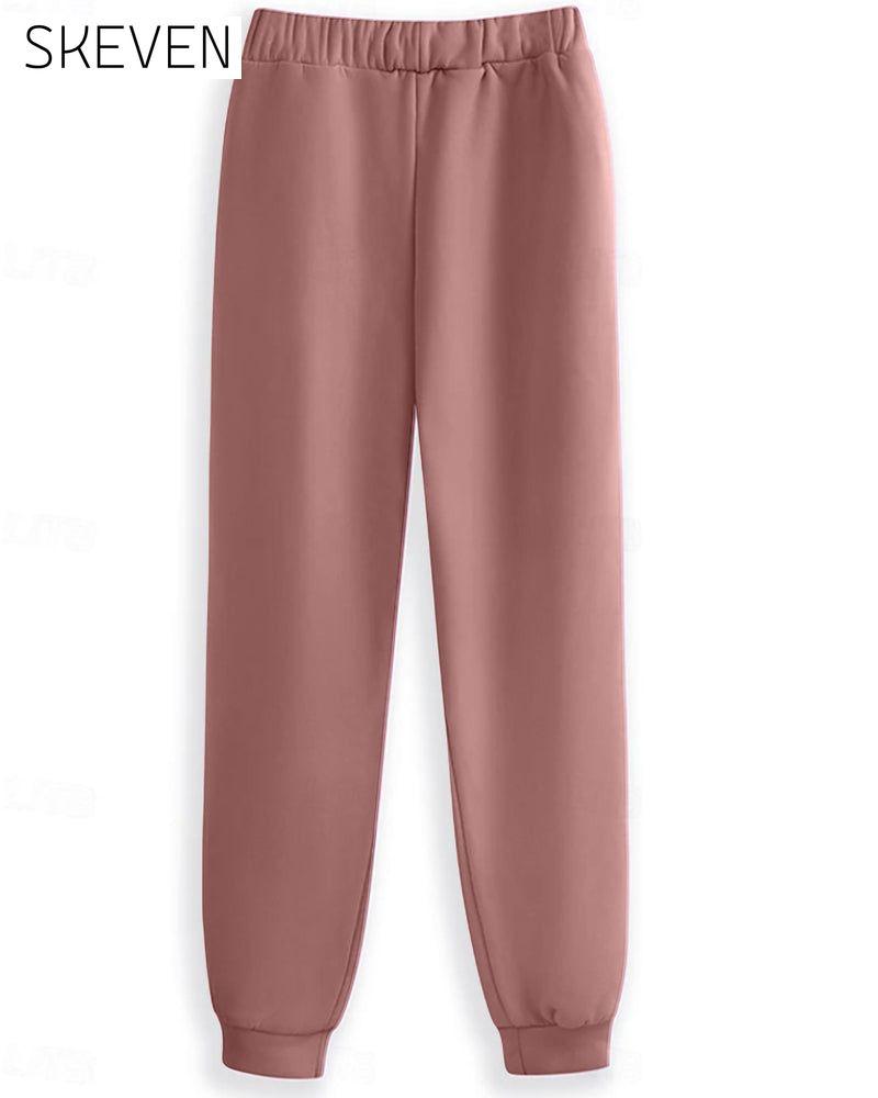 Freizeithose aus Fleece mit Buchstabenprint