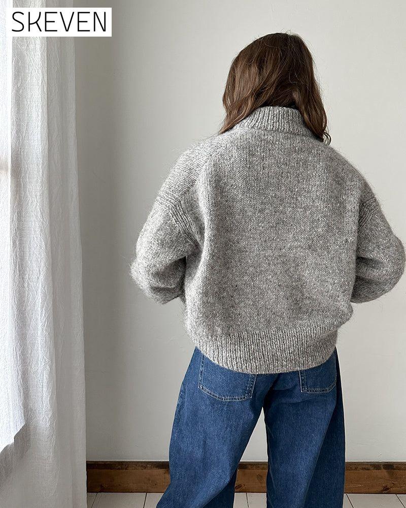Stand collar horn button solid color cardigan 2024 f/w cardigans