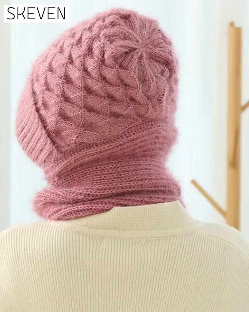 Winter Versatile Knitted Hooded Scarf for Women