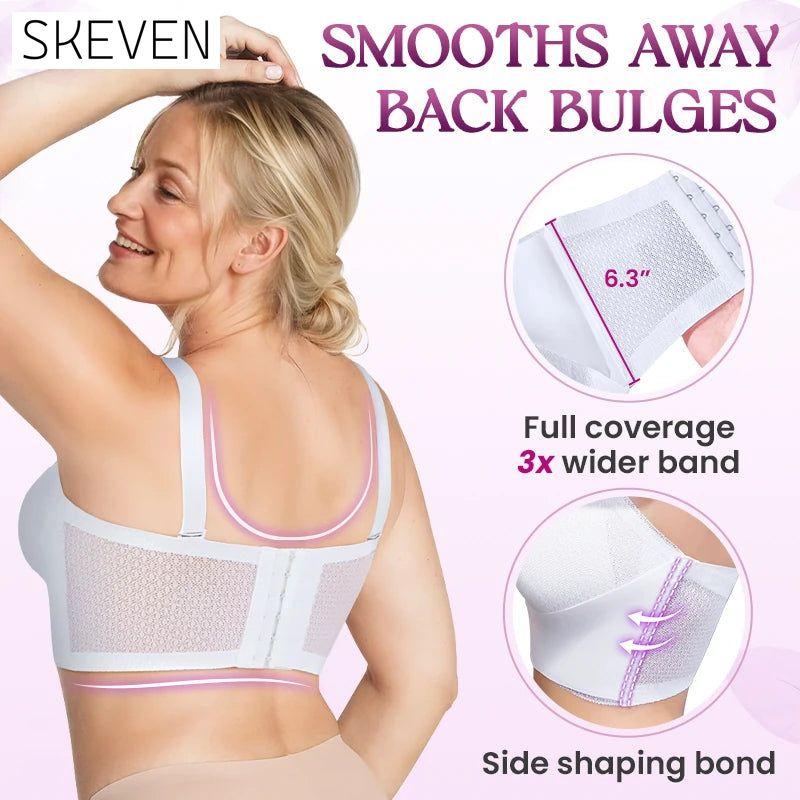 Non-Slip Comfort Strapless Push-Up Bra with Front Buckle