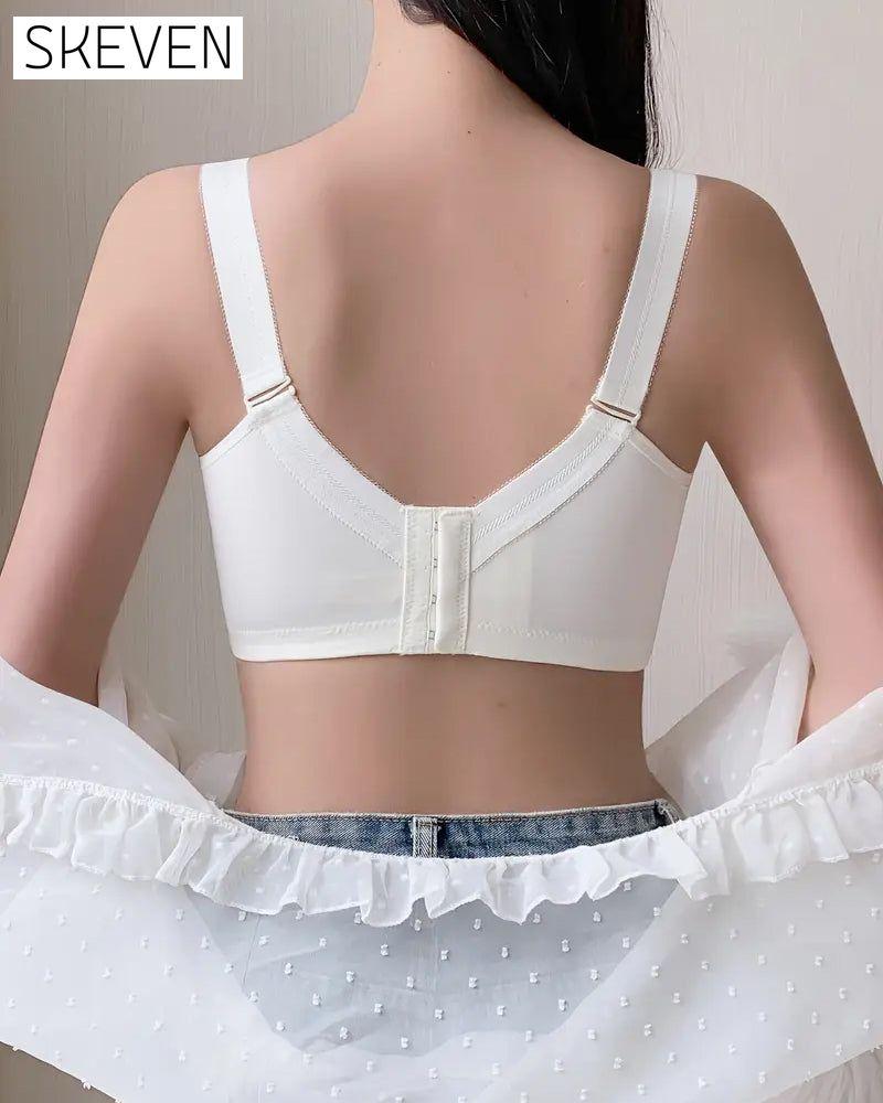 Eleganter Push-up-BH mit Schleife und kontrastierender Spitze, der volle Abdeckung bietet