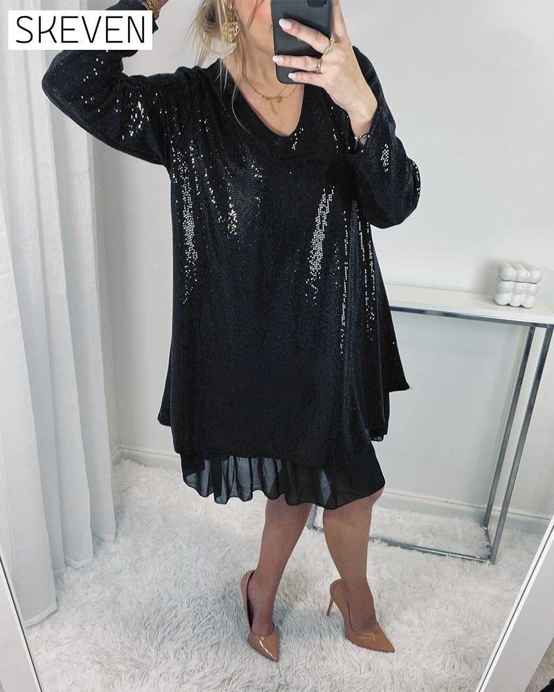 Robe élégante et ample à manches longues