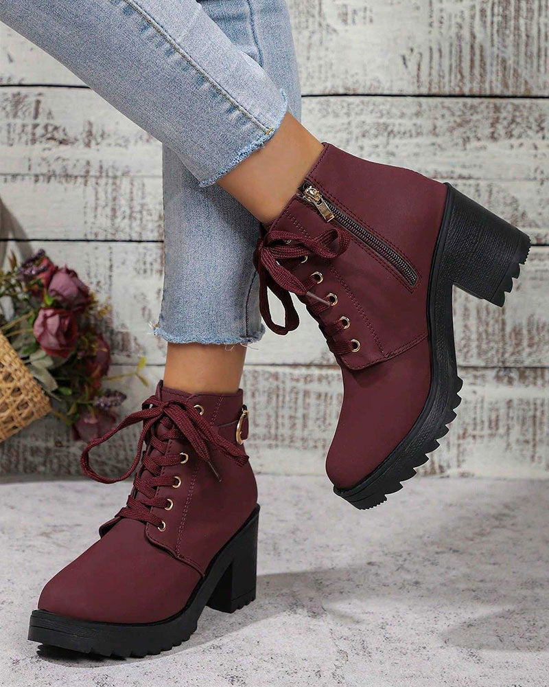 Chunky Platform Ankle Boots