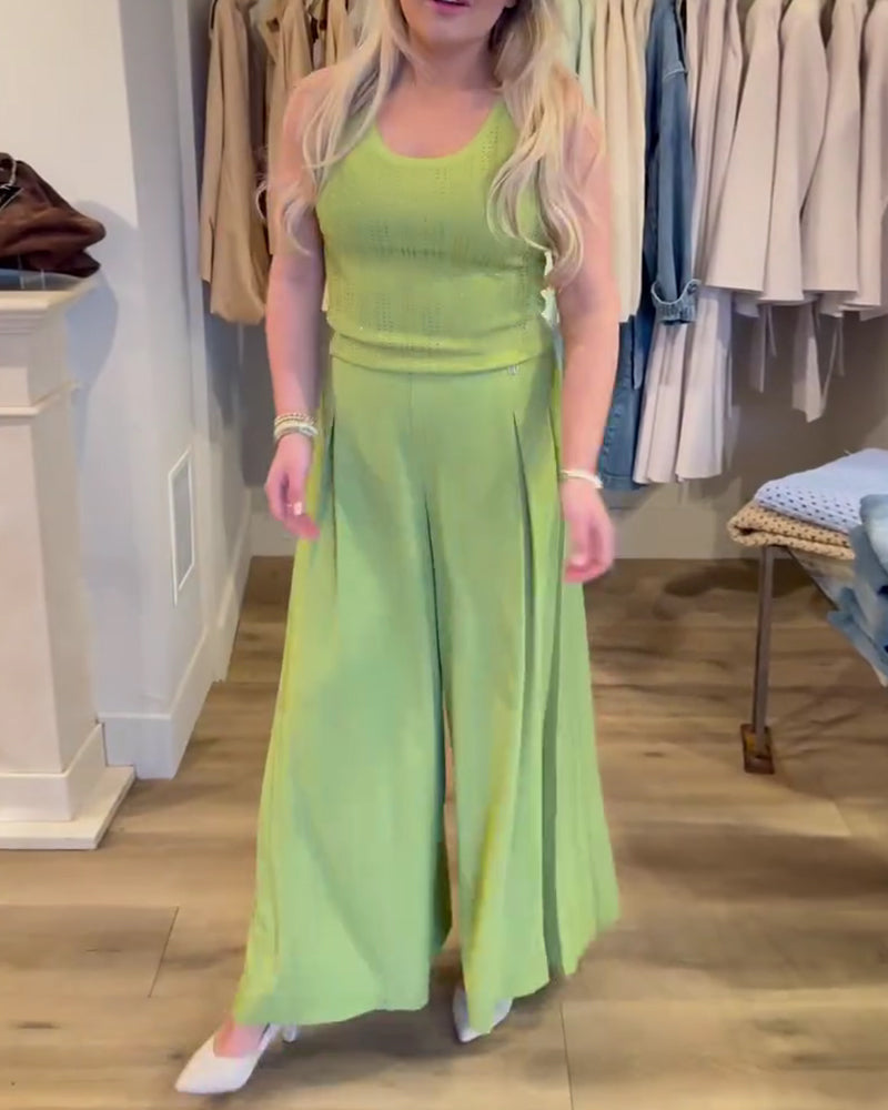 Fashion High-Waist Wide-Leg Pants