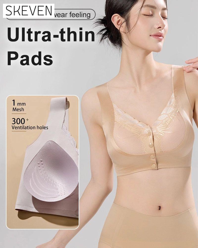 BH mit Vorderverschluss aus Satin und Spitze