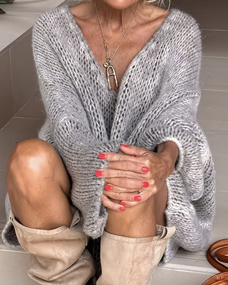 V-Neck Loose Slouchy Pullover