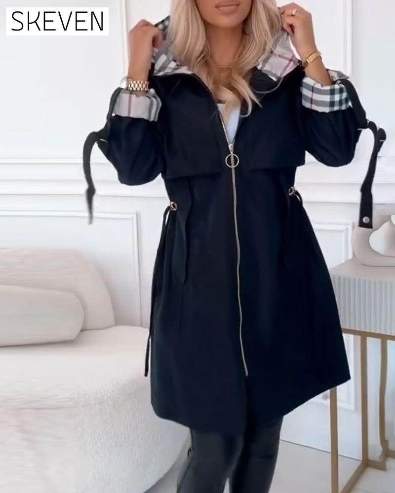 Kapuzenjacke Trenchcoat