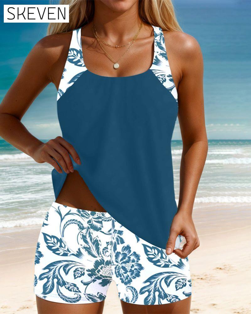 Two-Piece Printed Tankini