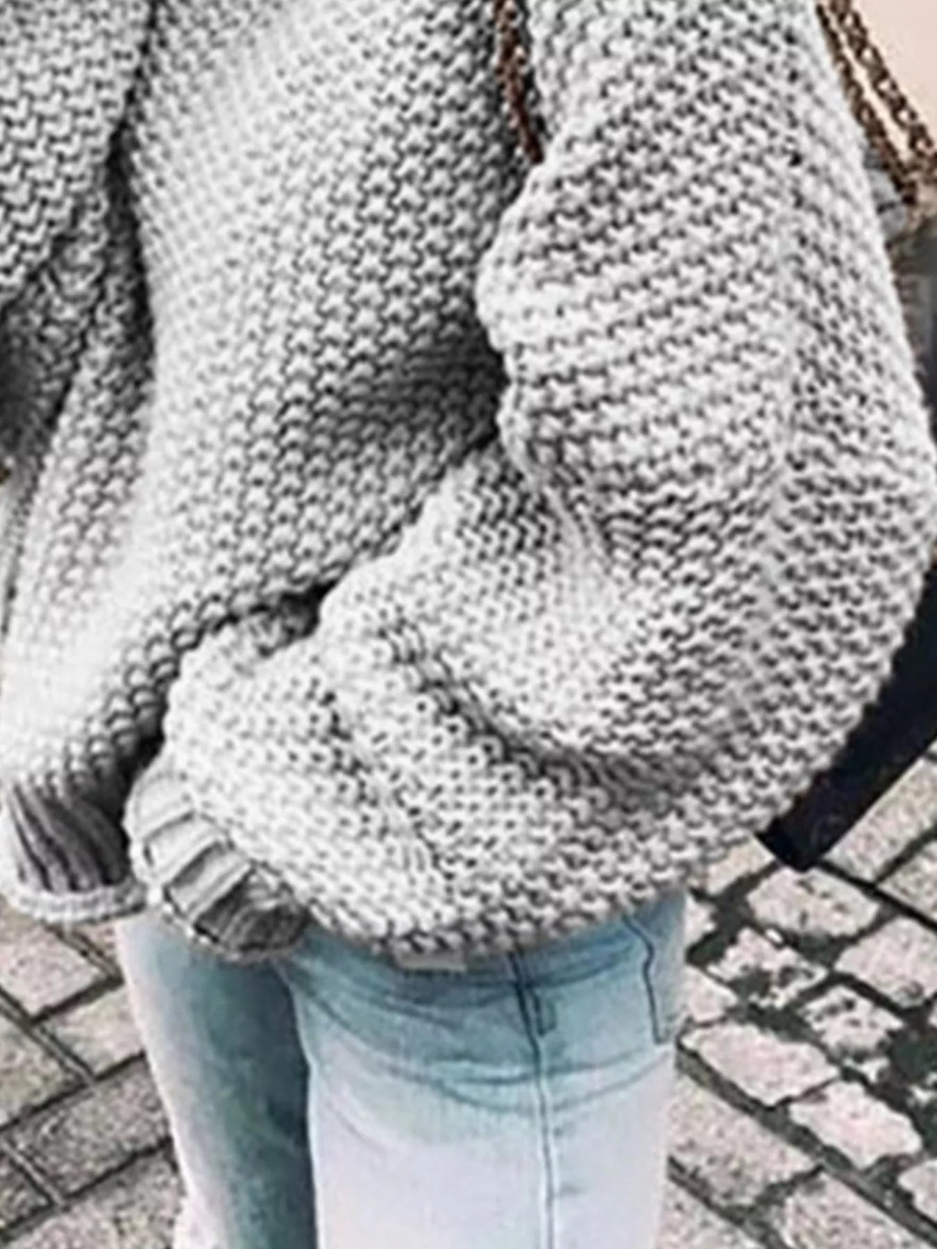 Full Size Chunky Knit Turtleneck Sweater Plus Size