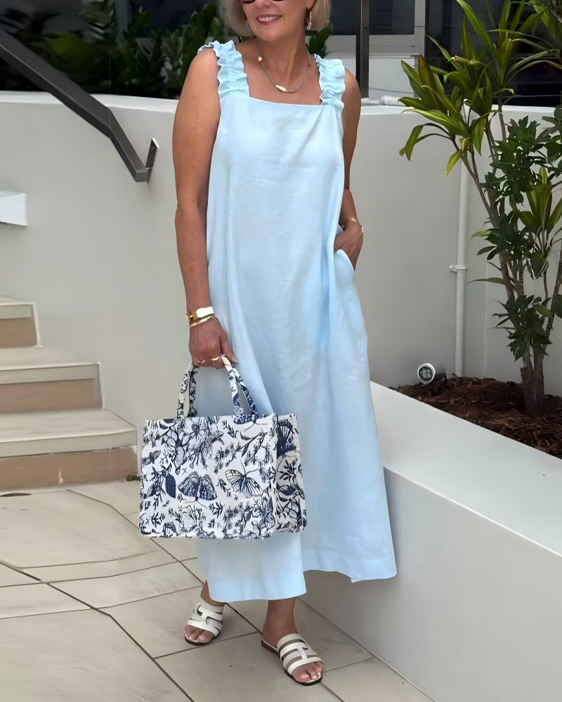 Square Neck Sleeveless Dress