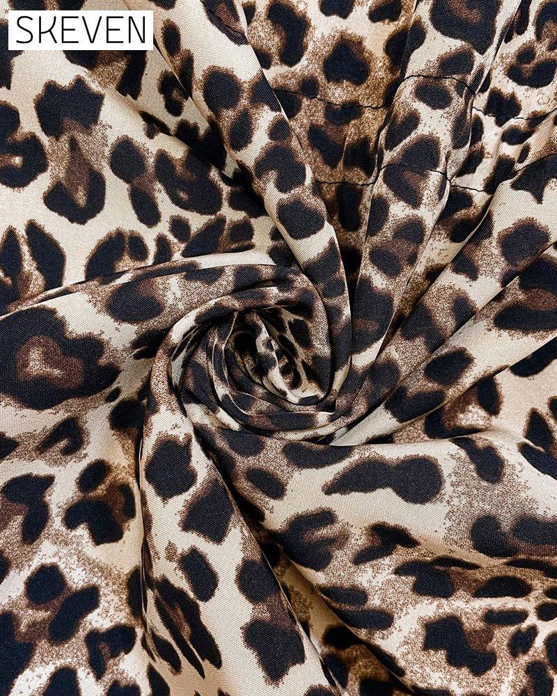 Hooded Reversible Leopard Print Coat