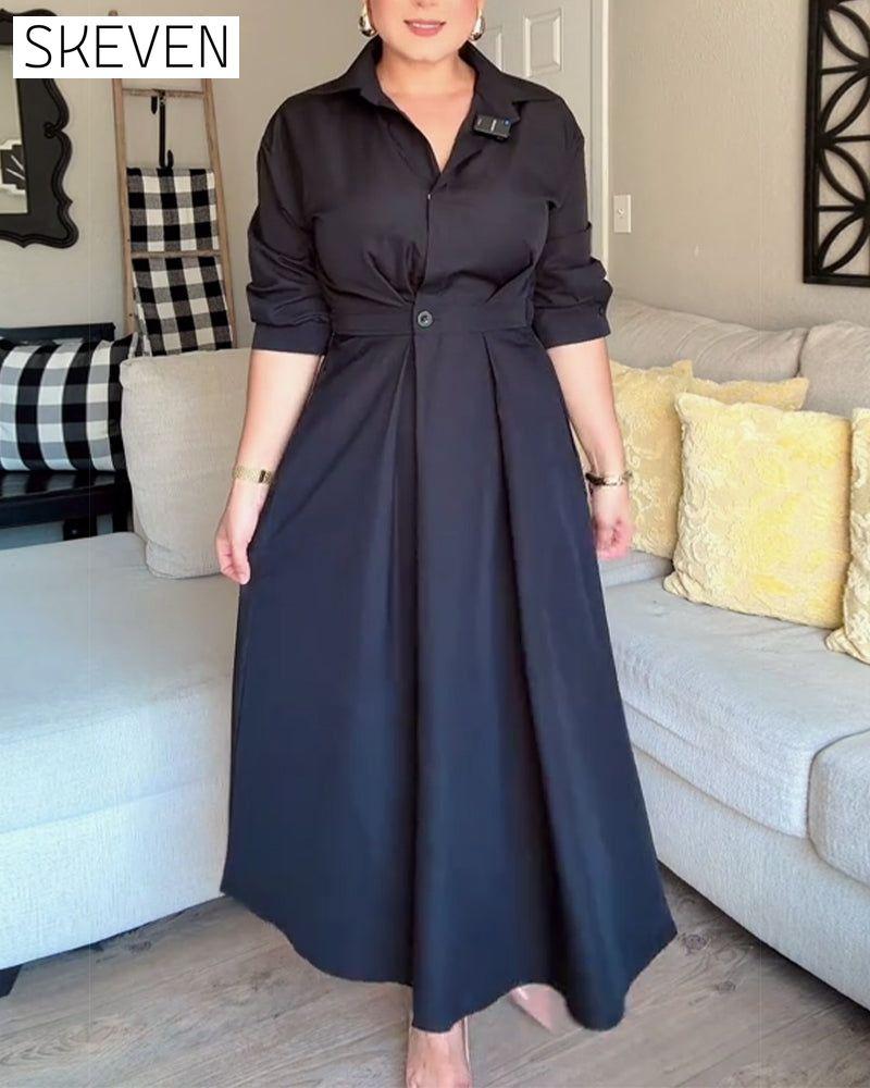 Robe chemise à revers