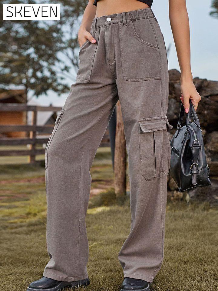 Pocketed Wide Leg Jeans clothes M.F Ship From Overseas Shipping Delay 09/29/2023 - 10/02/2023 trend