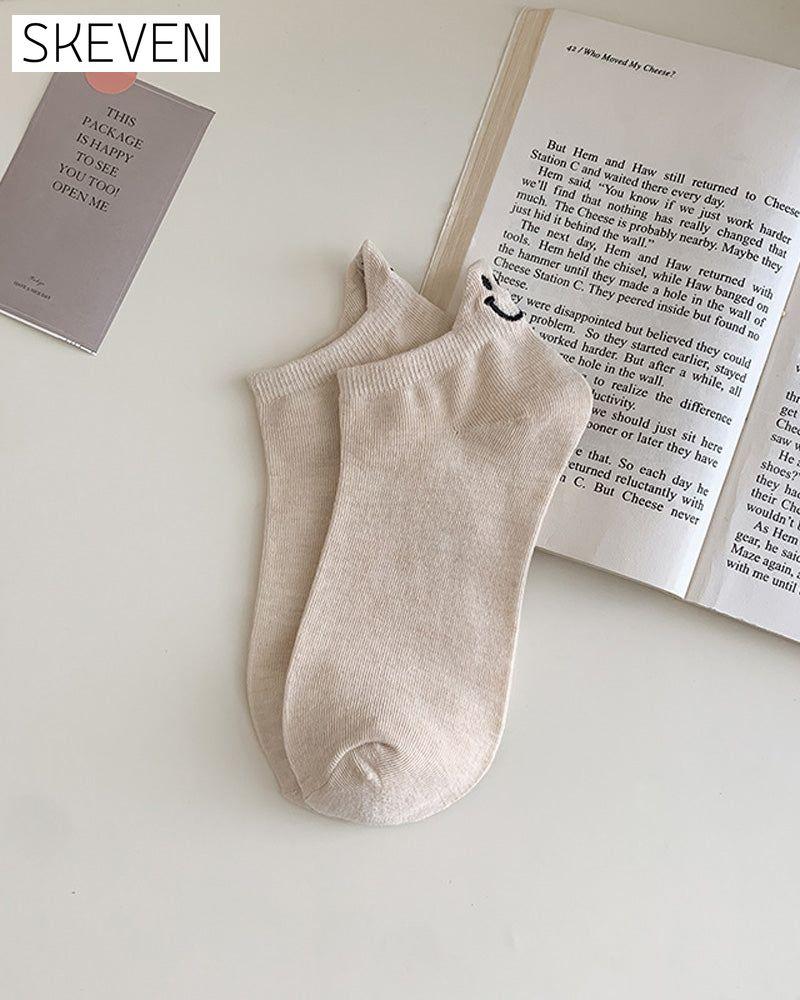 💖 Cute Face Ankle Socks – Bring Joy to Your Every Step