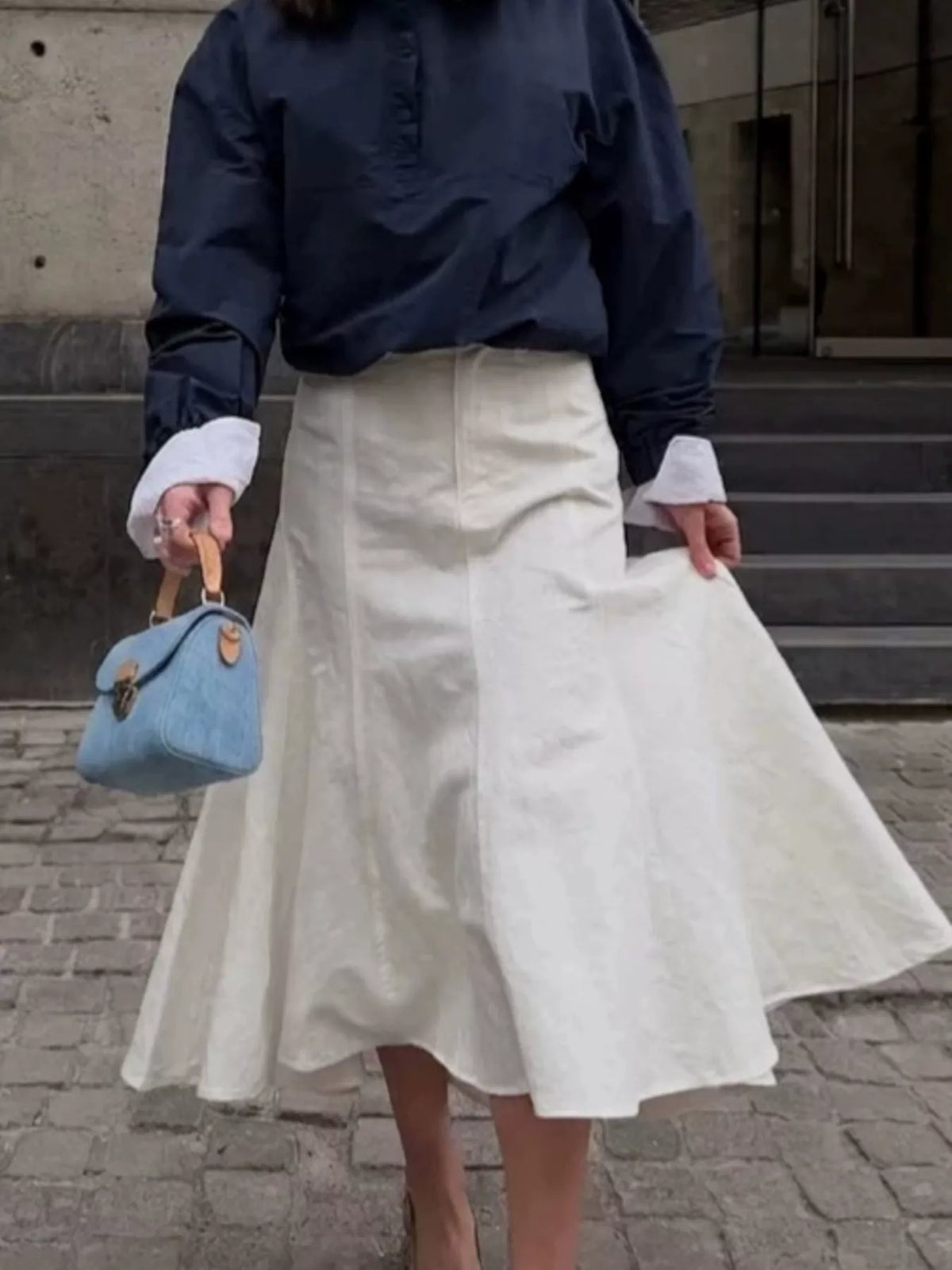 High-Waisted Mermaid Midi Skirt