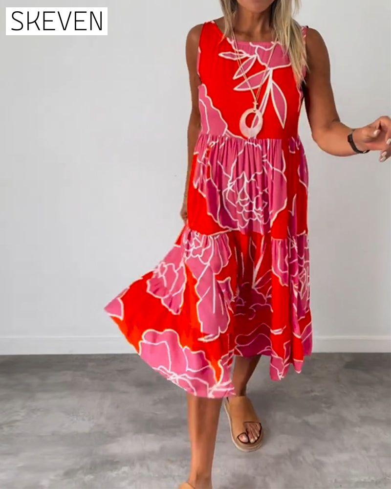 Women's patchwork printed dress