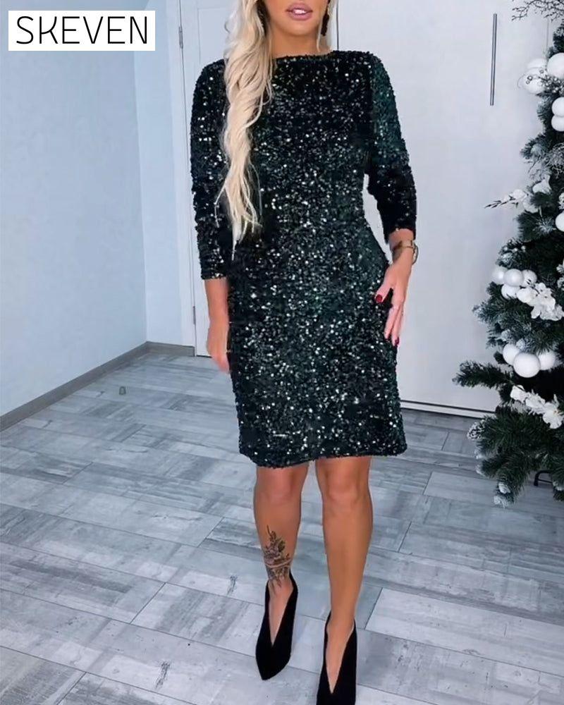 Fashion Sequined Bodycon Dress