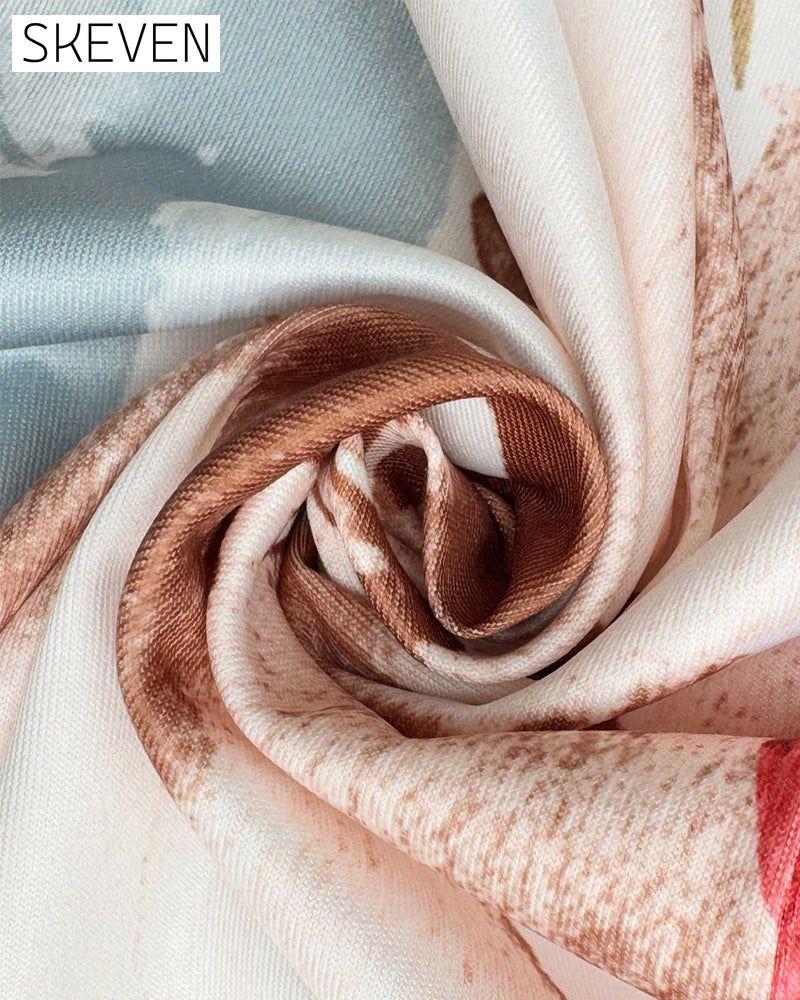 Robe droite imprimée polyvalente et décontractée