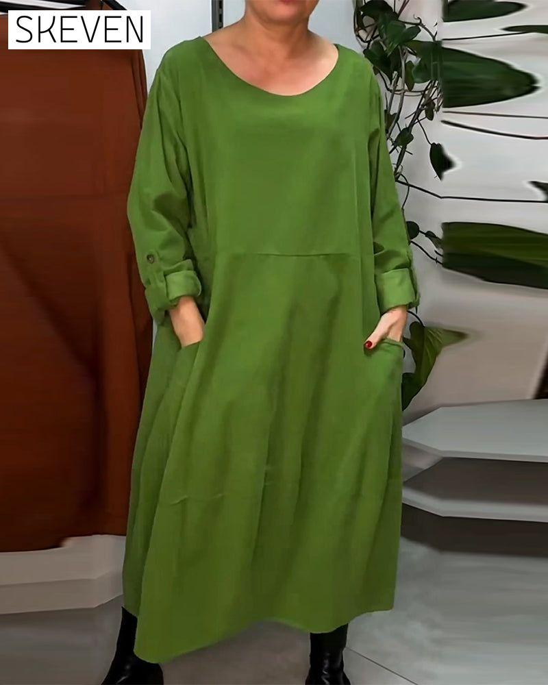 Round Neck Loose Dress