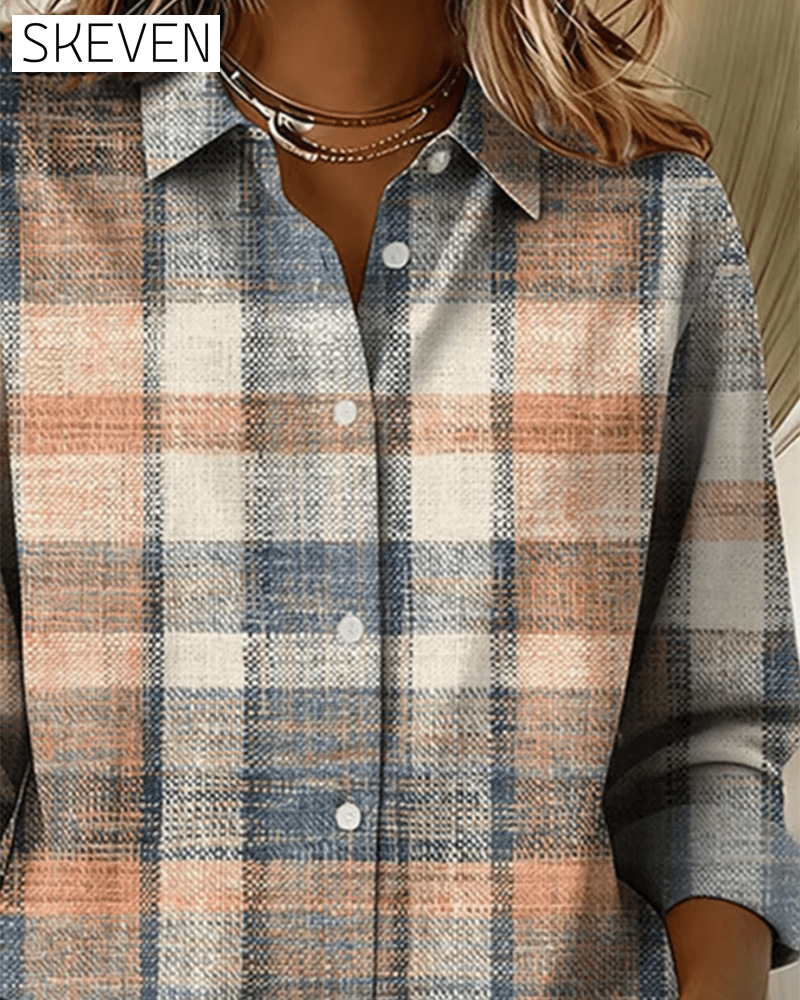 Button-Down Vintage Plaid Shirt