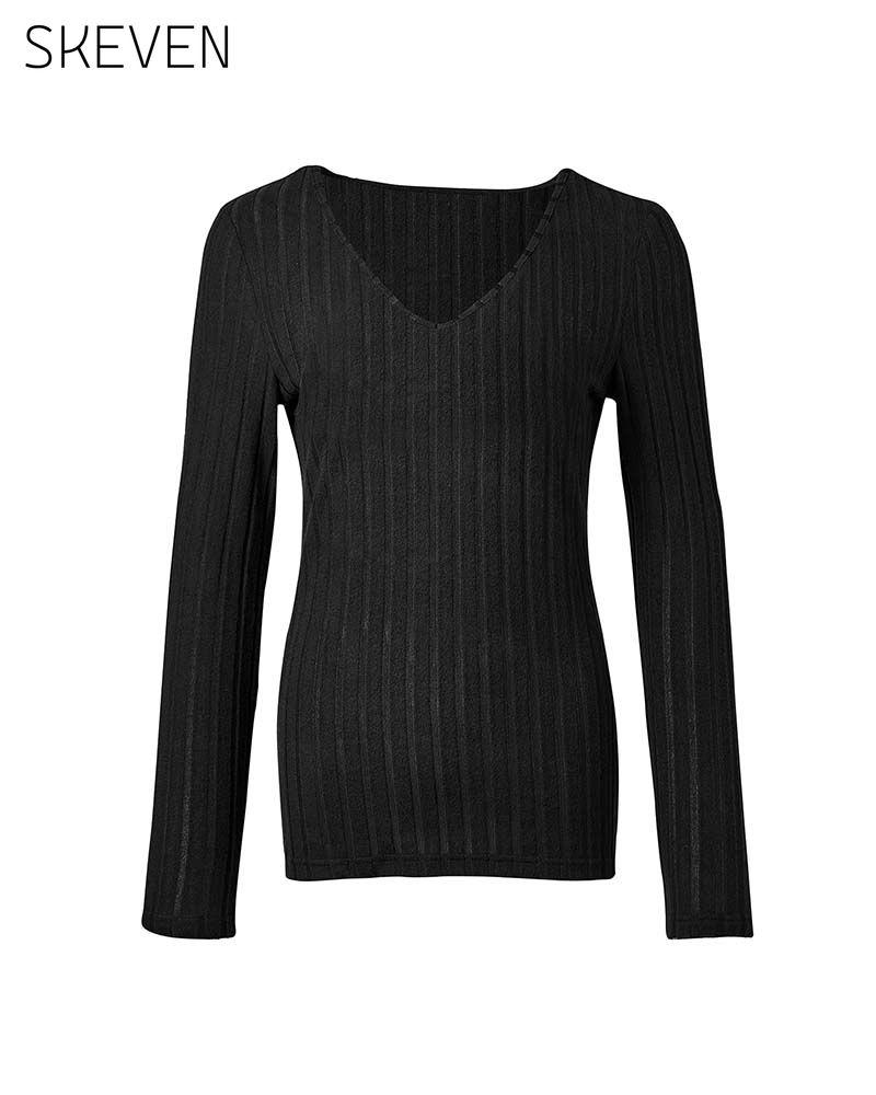 V-Neck Long Sleeve Blouse
