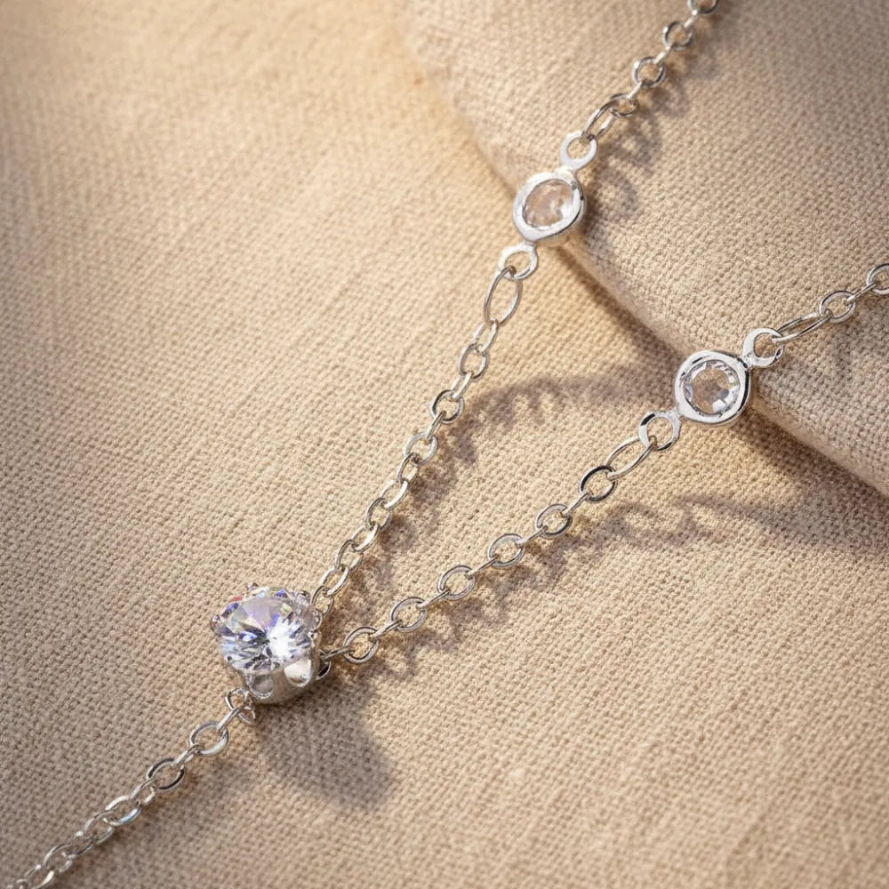 Rhinestone Cross Bra Chain