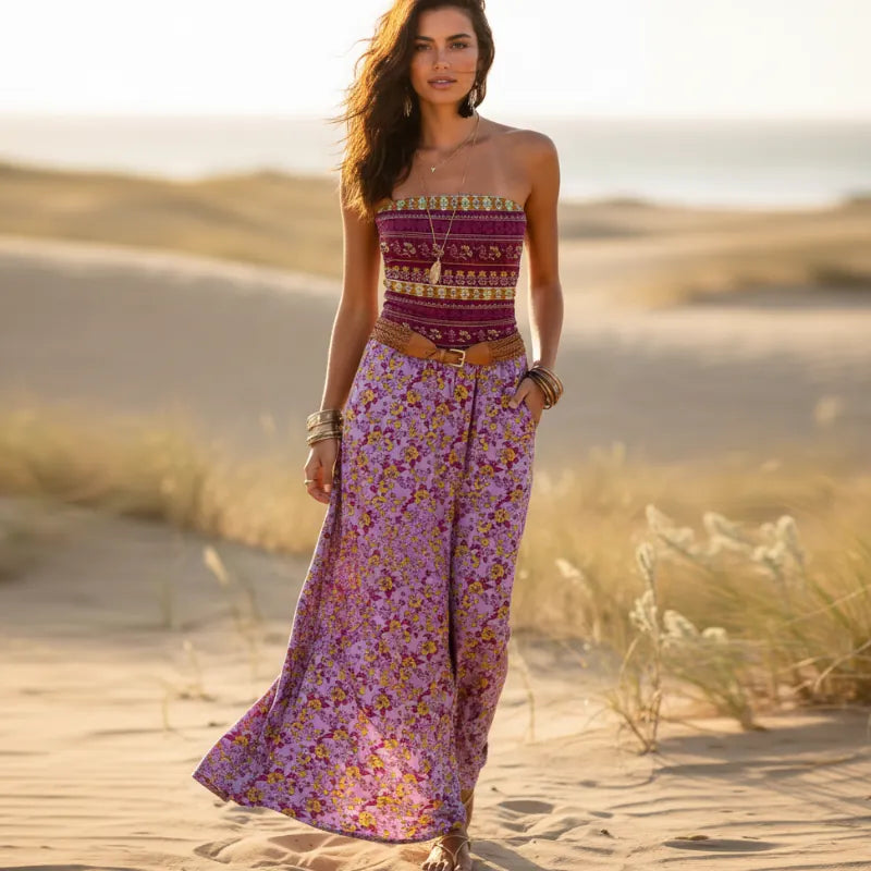 Summer Loose Fit Maxi Dress with Pockets