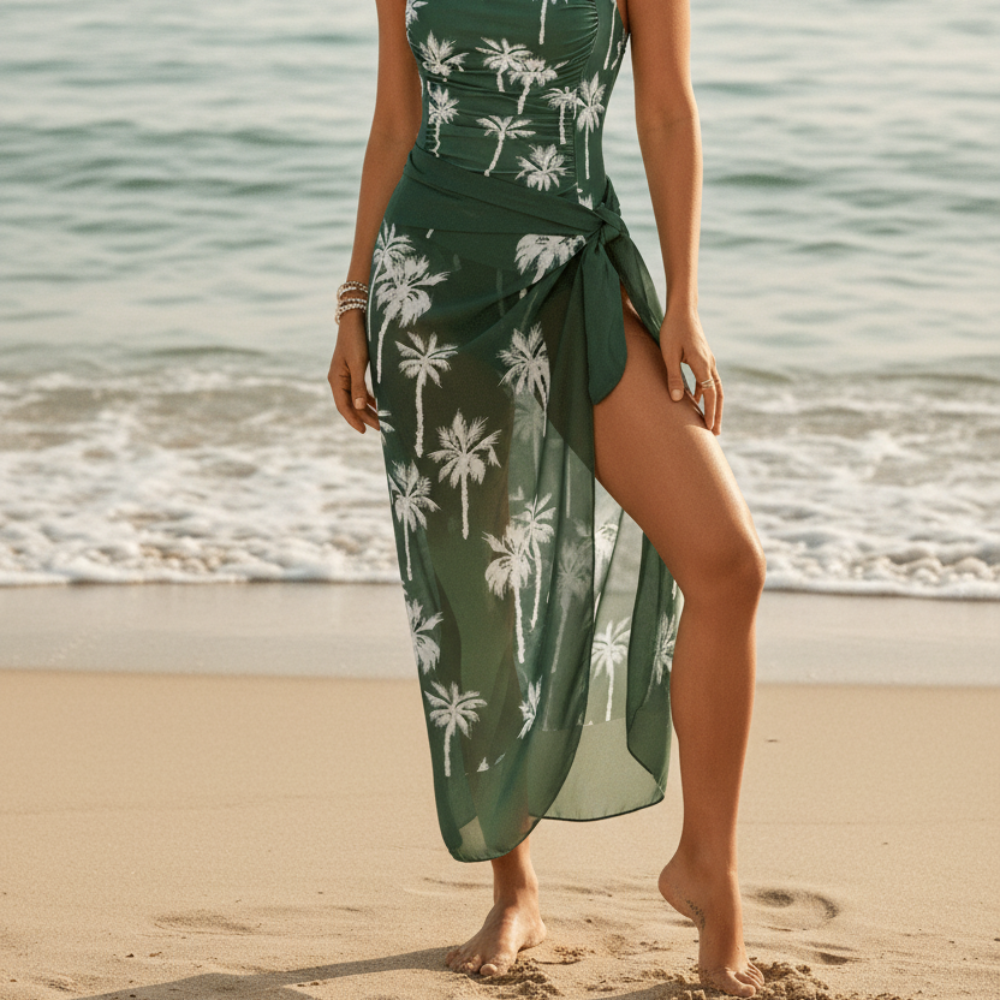Boho Floral Swim Cover-Up Skirt