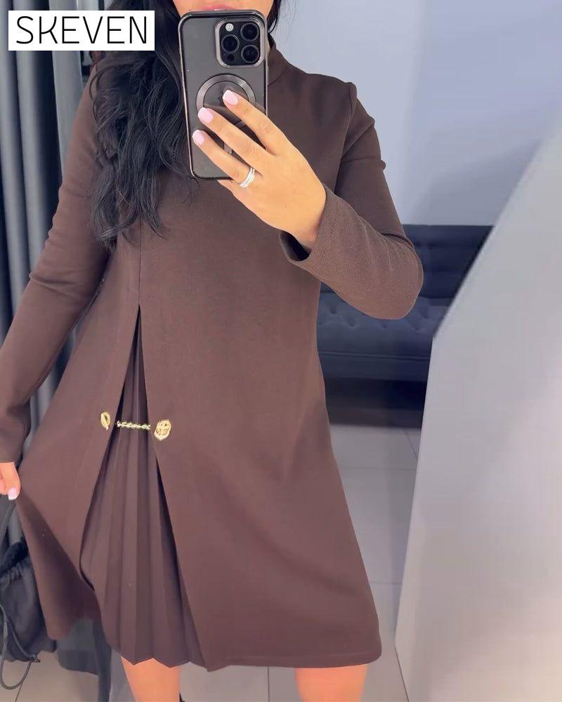 Robe élégante patchwork peinte