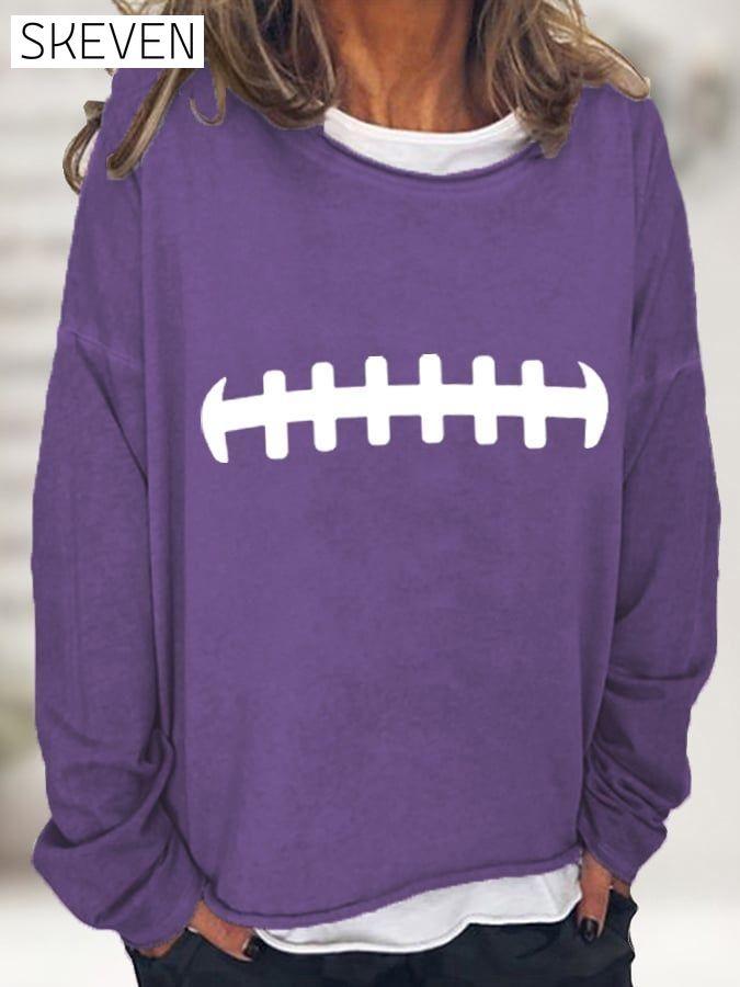 Women's Football Lover Casual Long-Sleeve T-Shirt