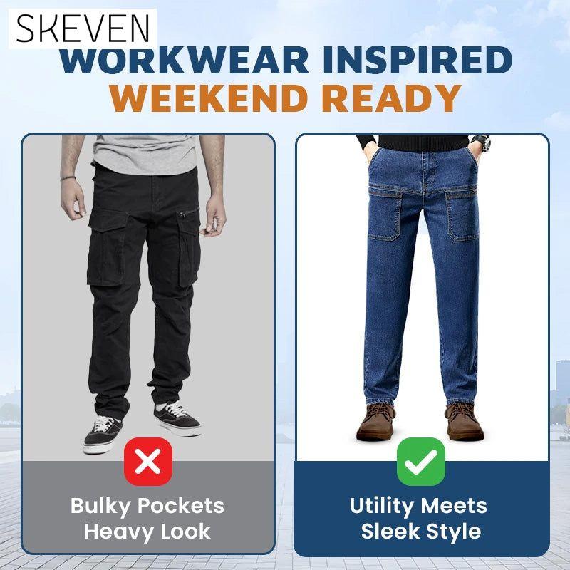 Jean cargo confortable multipoches et très résistant