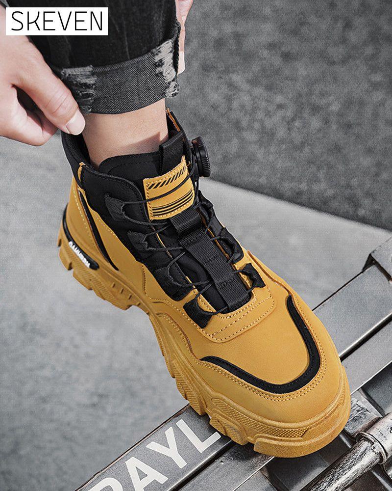 Herren-Arbeitsschuhe mit drehbarem Schnallenverschluss für den Outdoor-Bereich 🔄👞 – Wasserdicht 💦, rutschfest 🚶‍♂️, bequem, atmungsaktiv 🌬️