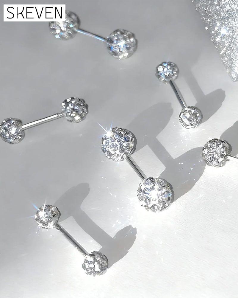 Funkelnde Diamantohrringe