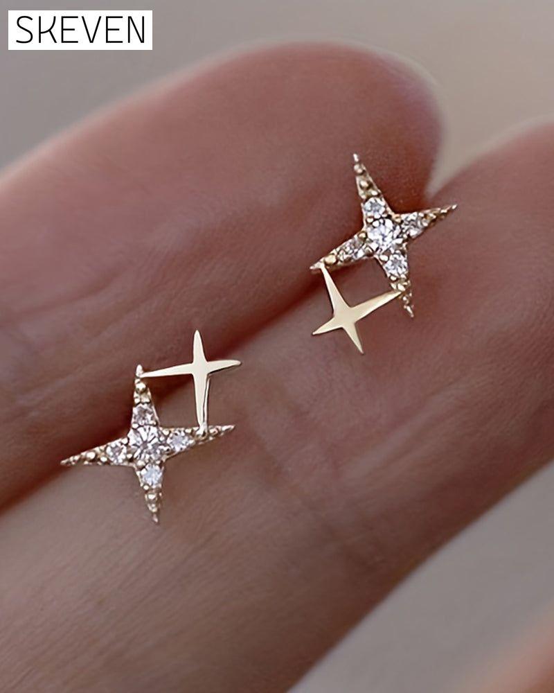 Sterling silver star earrings