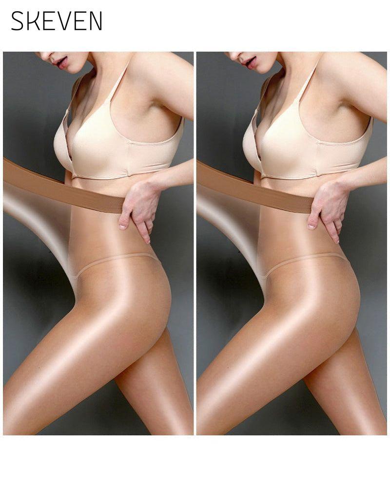 Collants transparents brillants pour femmes