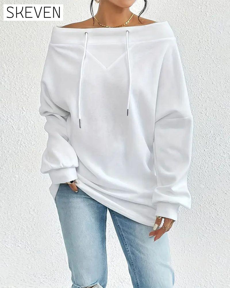 Modisches einfarbiges Sweatshirt