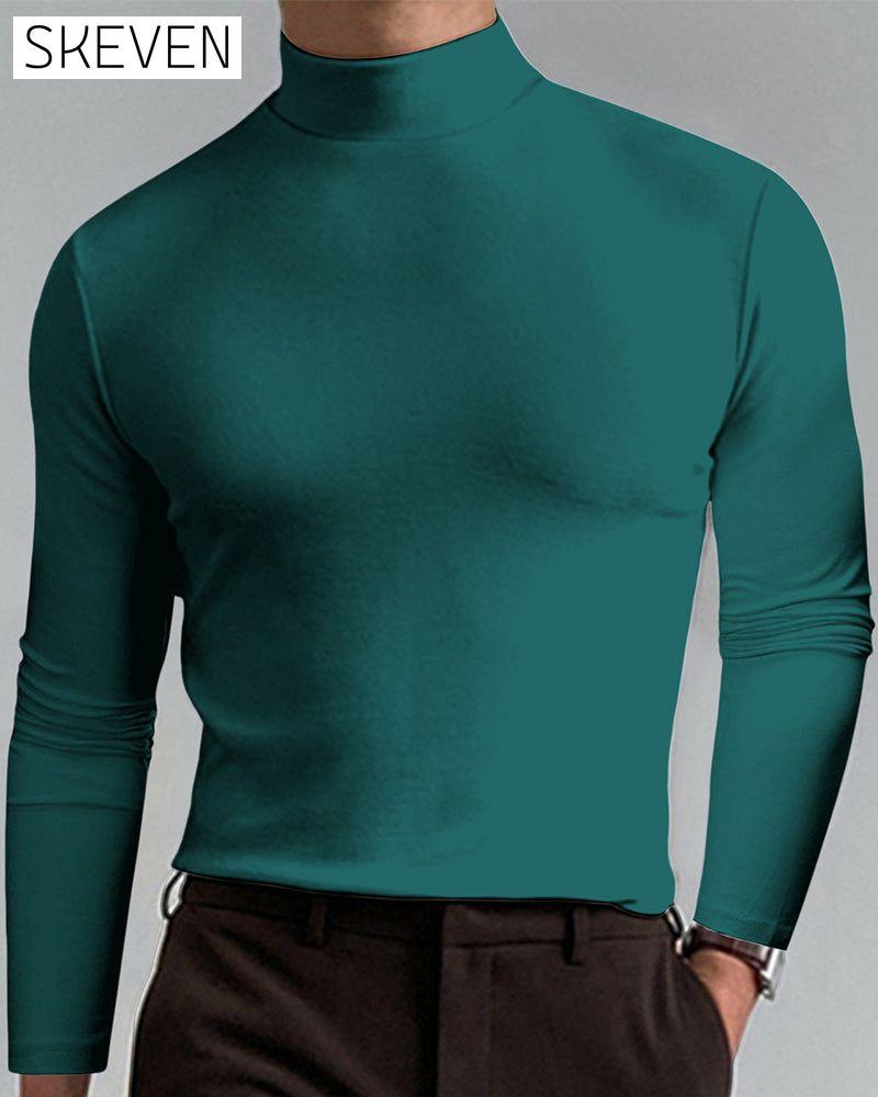 Herren-Langarmshirt mit schmalem Ausschnitt