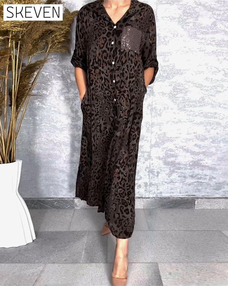 Printed Leopard Dress
