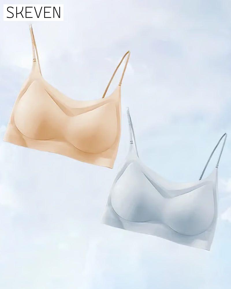 Soutien-gorge ultra-fin, sans coutures, en soie glacée, ultra confortable.