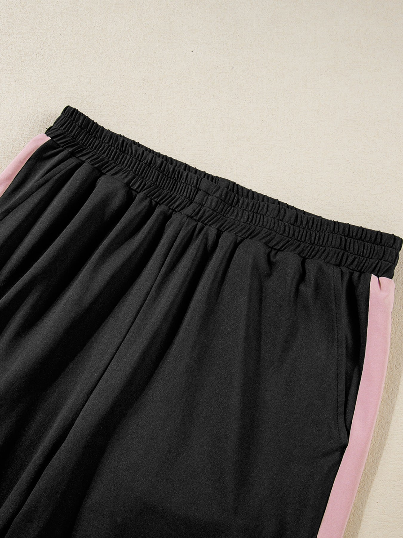 Color Block Trim 2 Tone Contrasted Tank and Pants Set