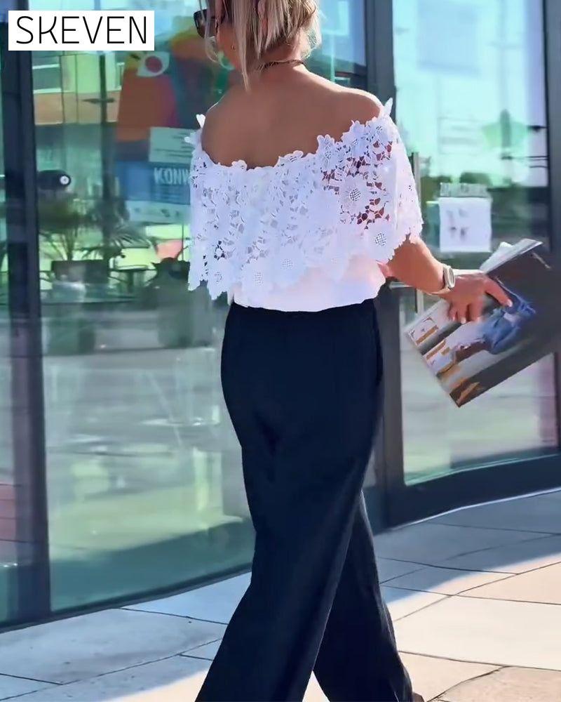 Blouse en dentelle tendance