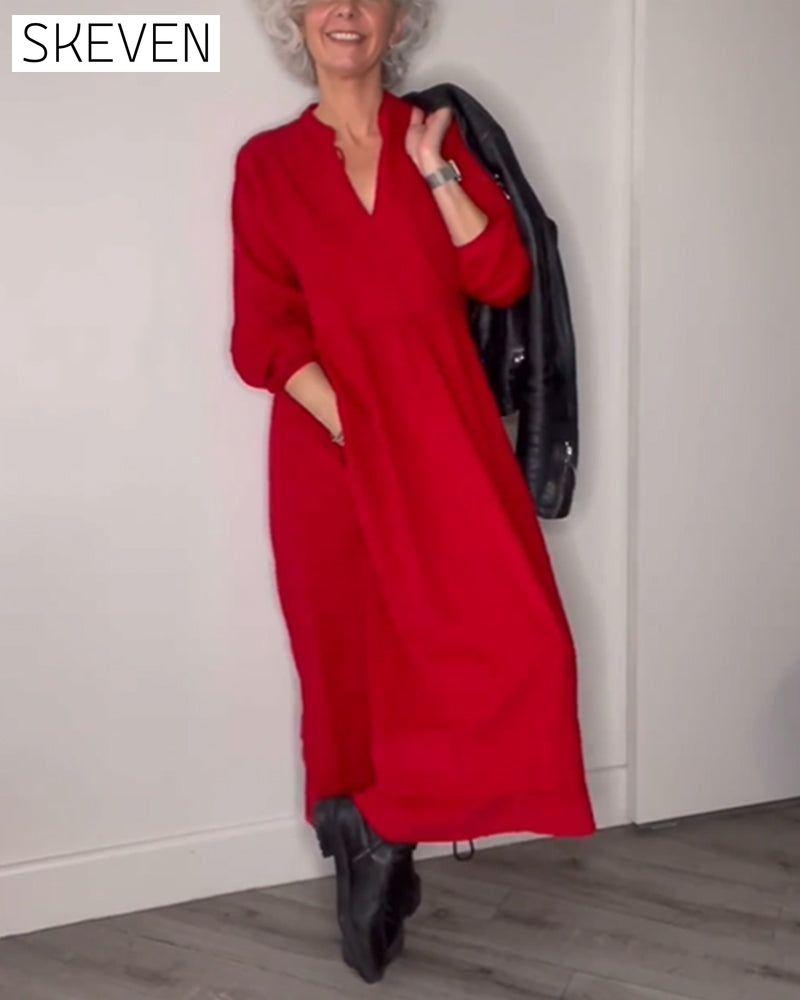 V-neck Elegant Long Sleeve dress 2022 f/w 2023 F/W 23BF casual dresses Clothes Dresses spring