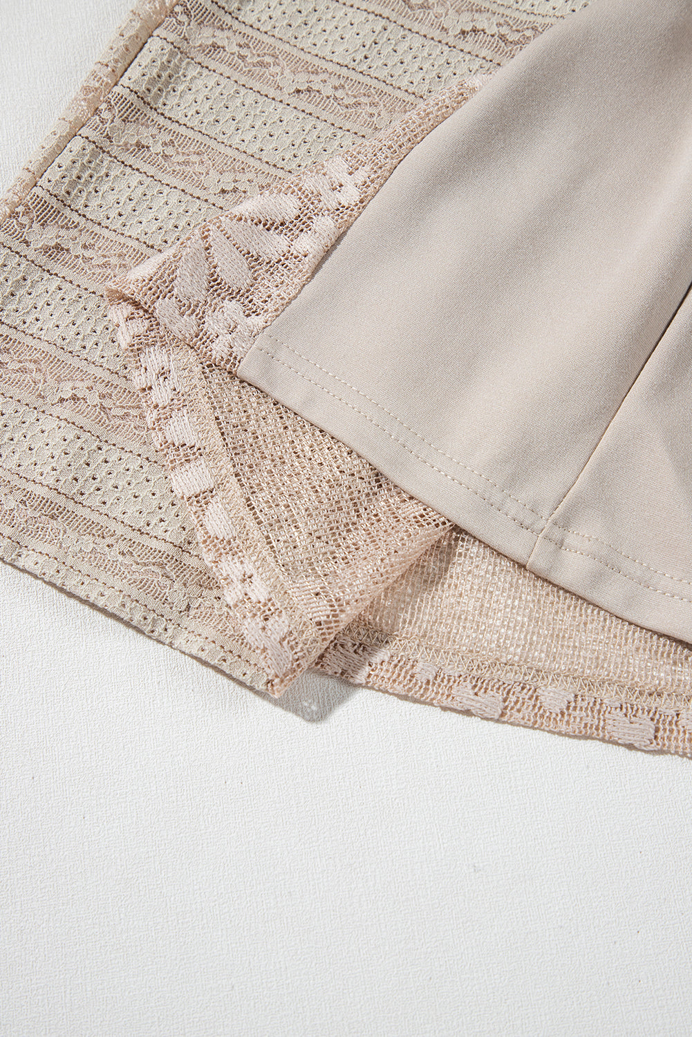 Blue Zone Planet |  Smoke Gray Boho Lace Patchwork Wide Leg High Waist Pants