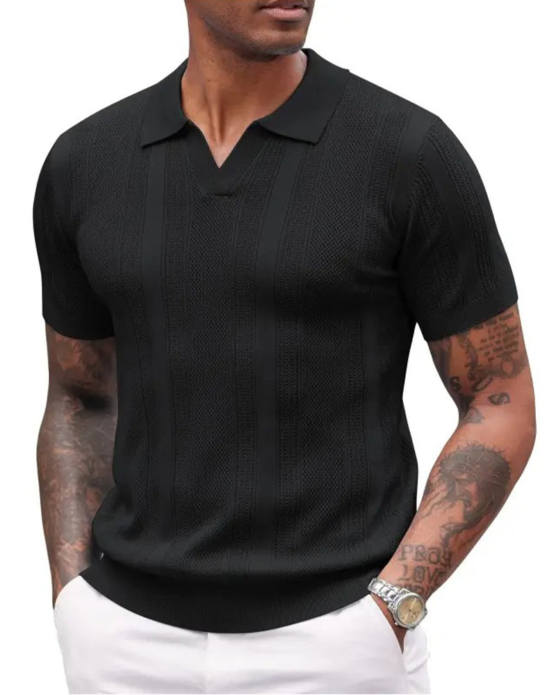 Polo Collar Men's Short Sleeve T-Shirt