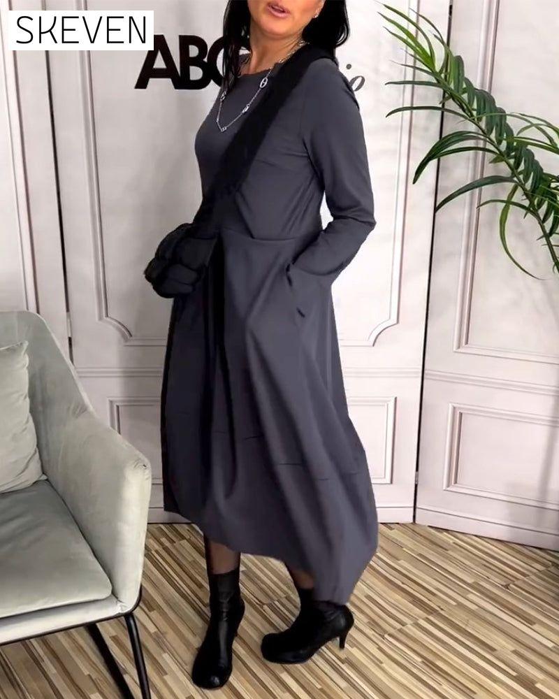 Casual crew neck dress