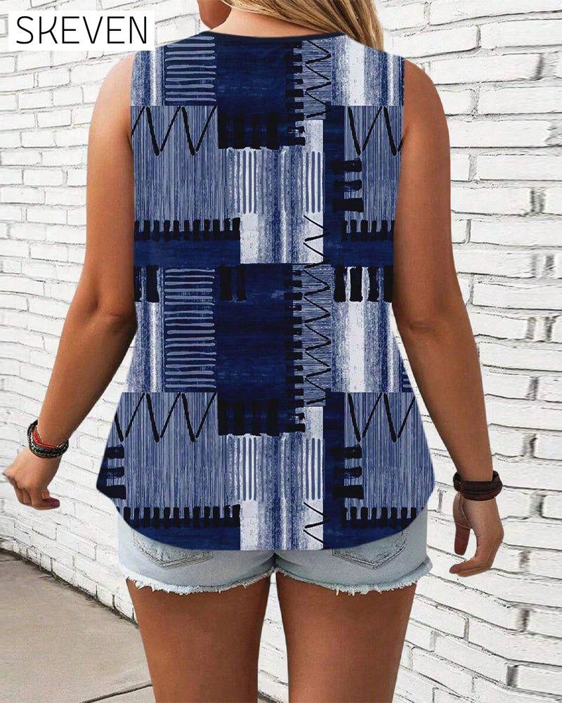 Ärmelloses Tanktop mit Vintage-Print